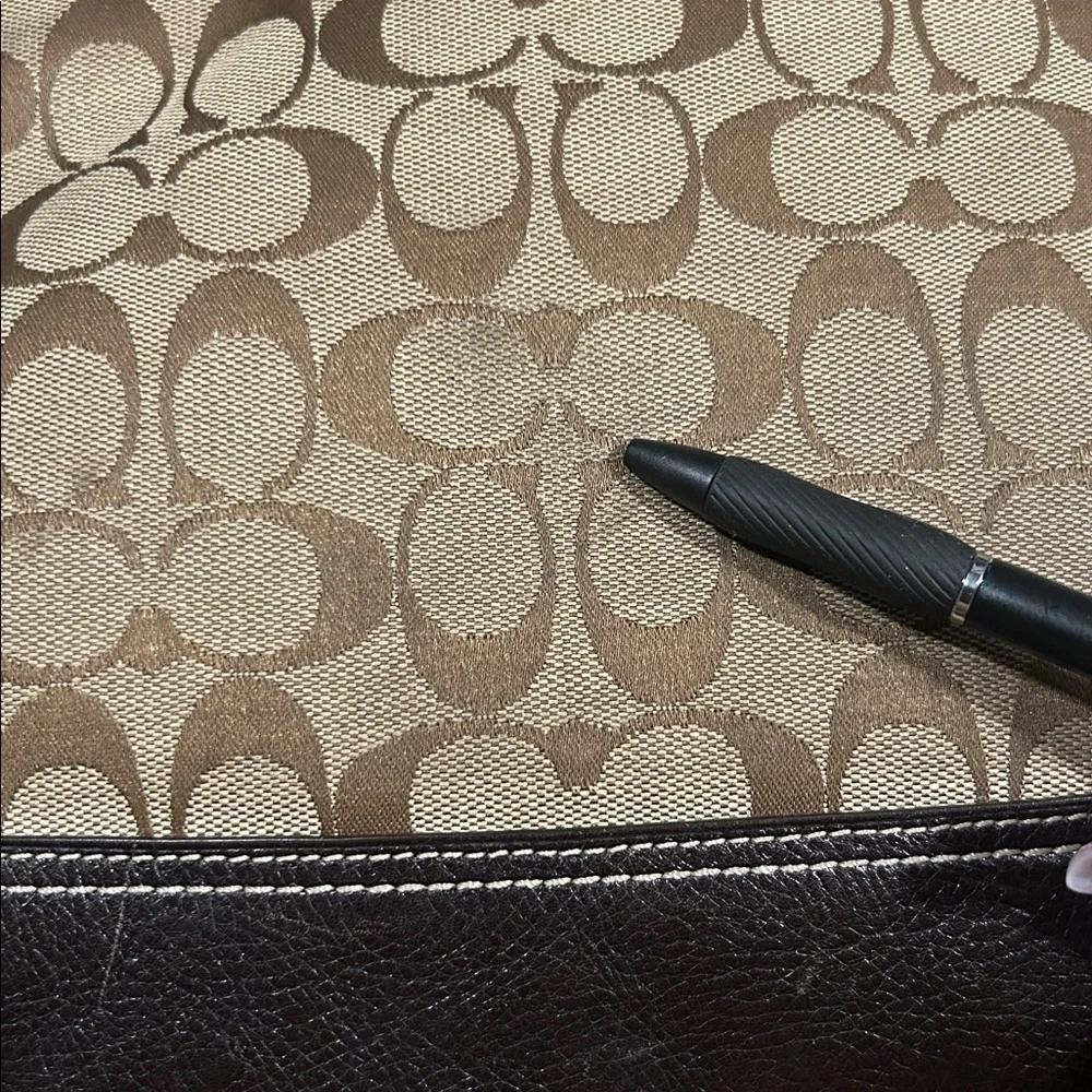 Coach Vintage‎ Y2K Signature Brown and Tan Hobo Bag